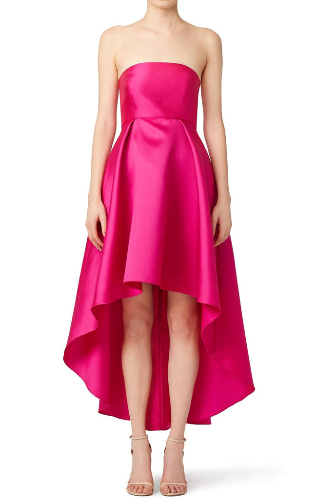 fuchsia cocktail dress with sleeves