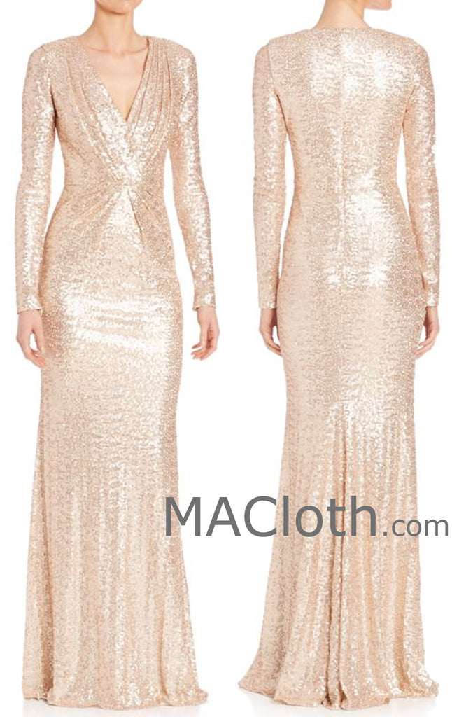 long gown rose gold