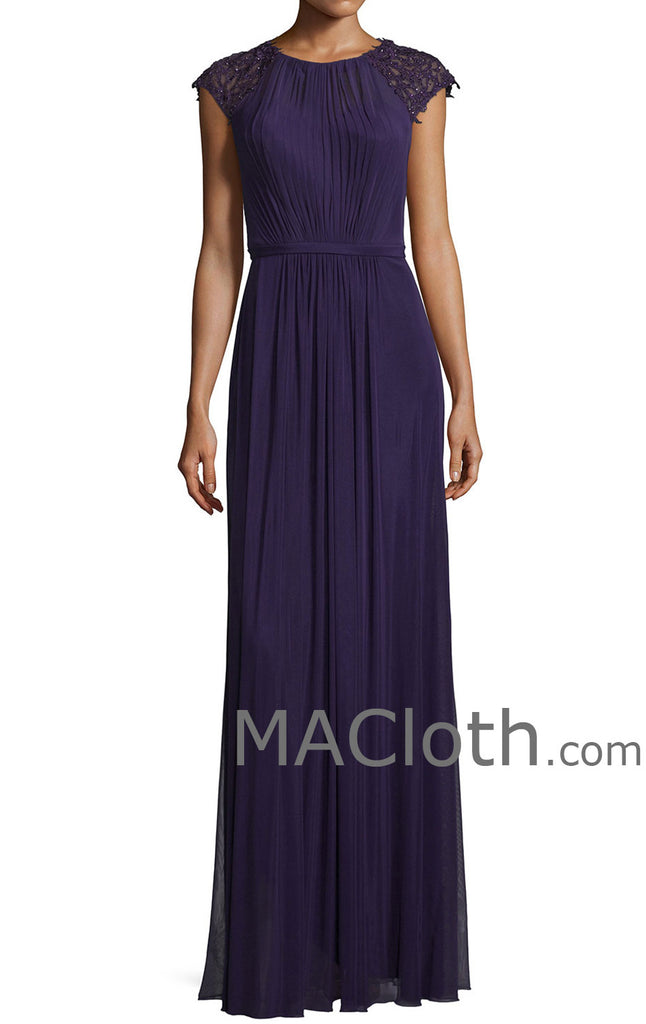 purple lace chiffon dress