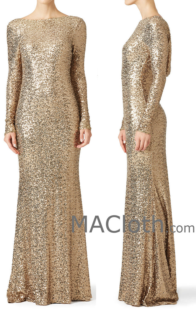 sequence rose gold dress