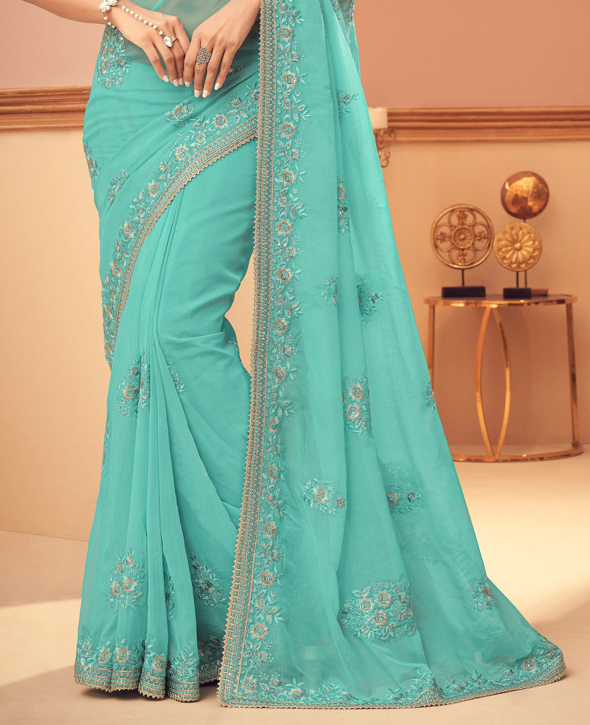 Embroidered Wedding Saree | Embroidered Silk Sare | Saira's Boutique ...