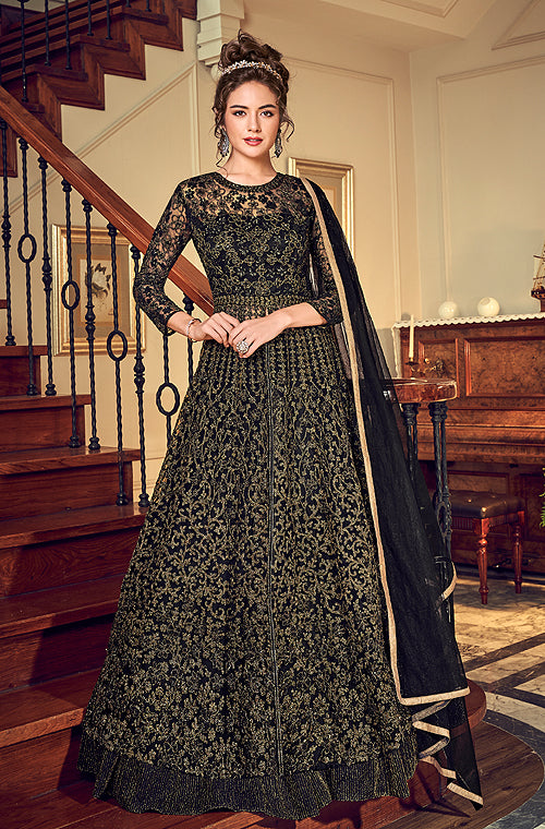 black gown designer