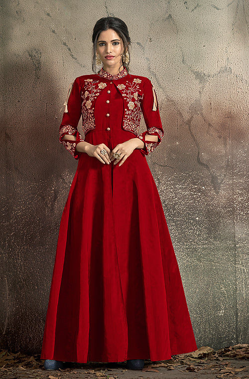 Contemporary Red Designer Gown | lupon.gov.ph