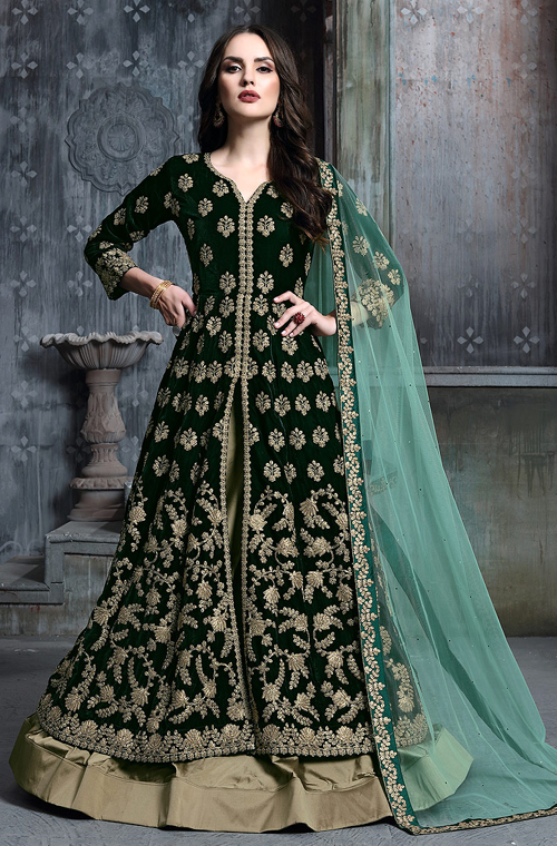 frock suit and lehenga