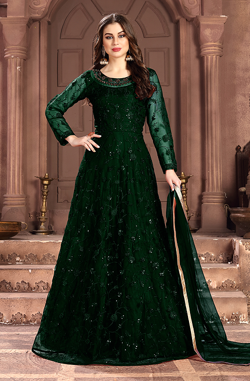 green velvet anarkali