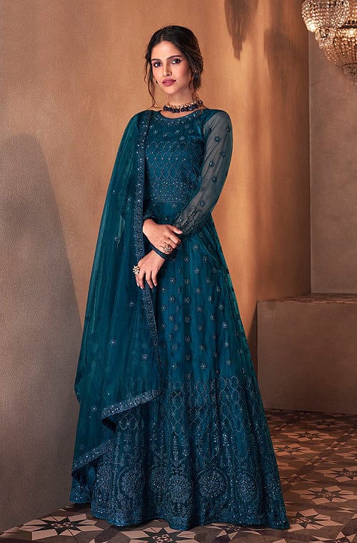 peacock blue dress for wedding