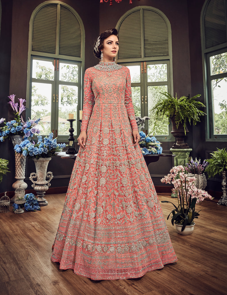Indian Bridal Anarkali Salwar Pakistani Dress Formal Party Bollywood Gown  Kameez | eBay