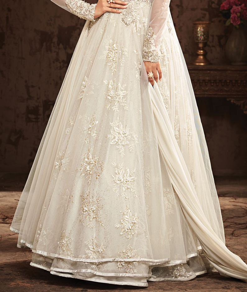 white designer gown