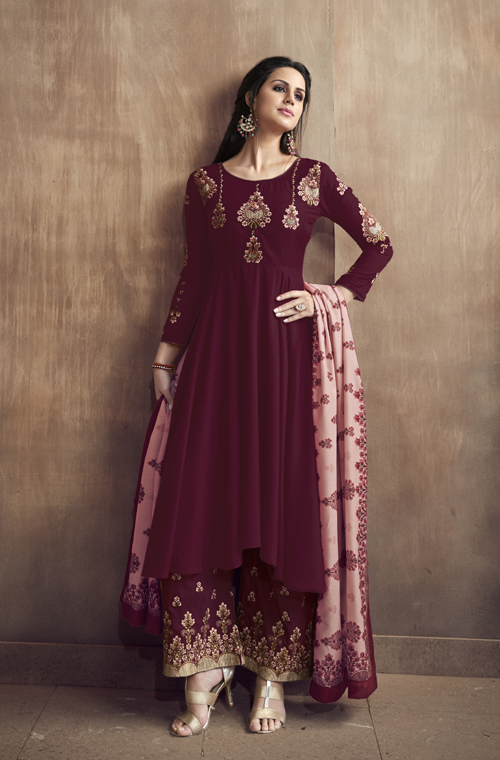 anarkali palazzo suits