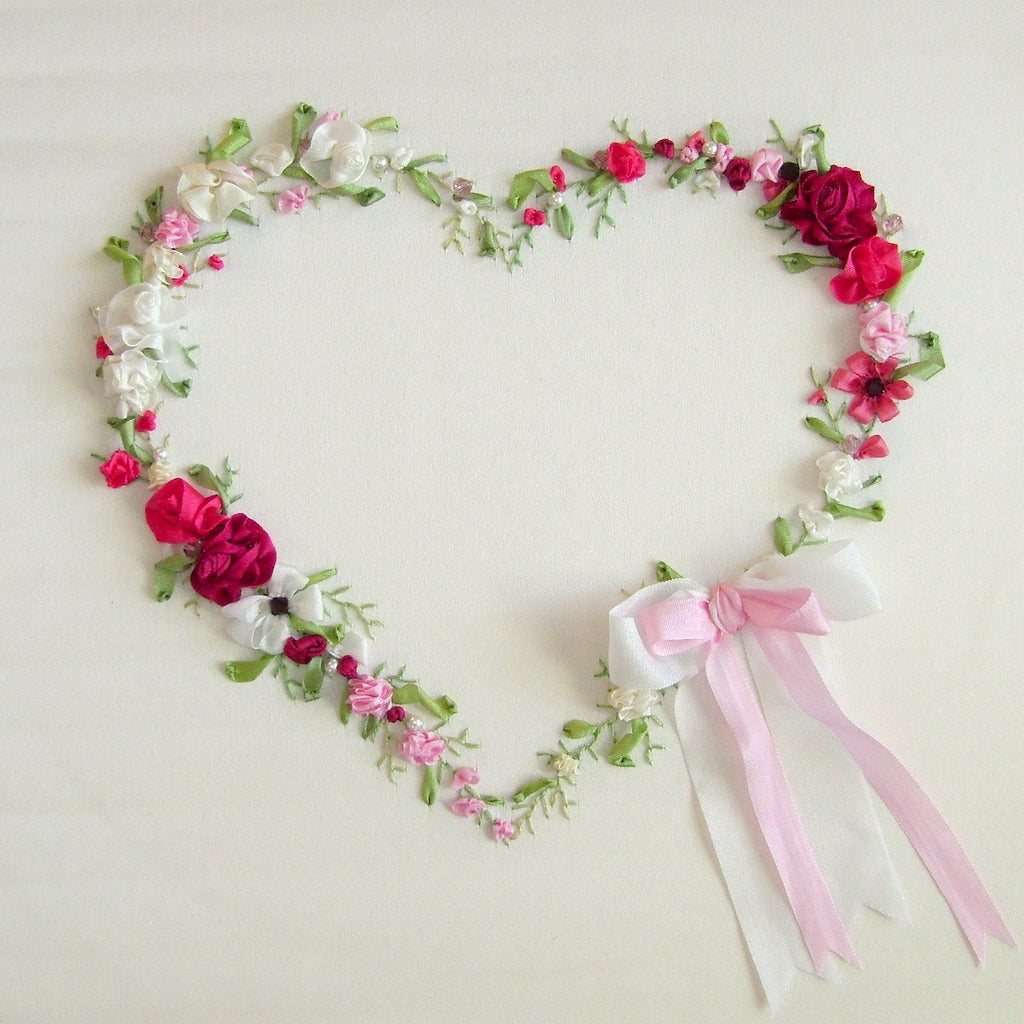 Love Heart Silk Ribbon Embroidery Kit