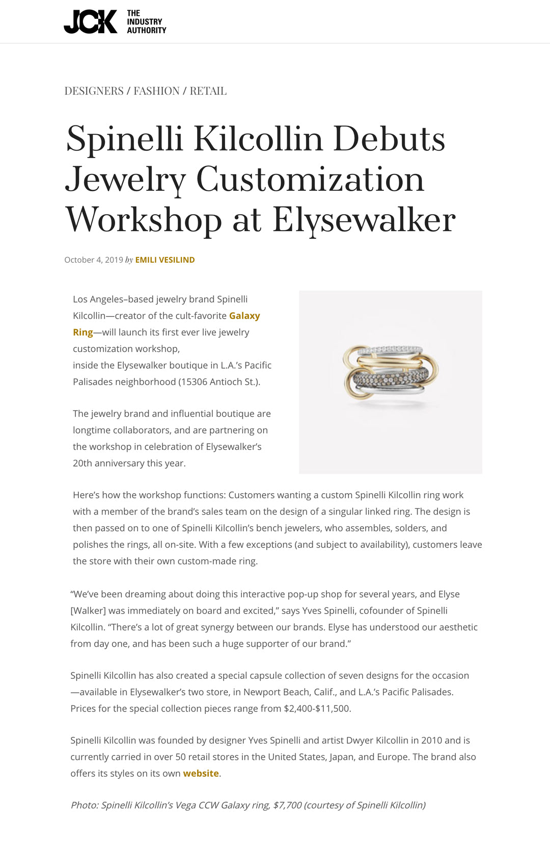 spinelli kilcollin jck the industry authority elsye walker build your own collaboration luxury-jewelry