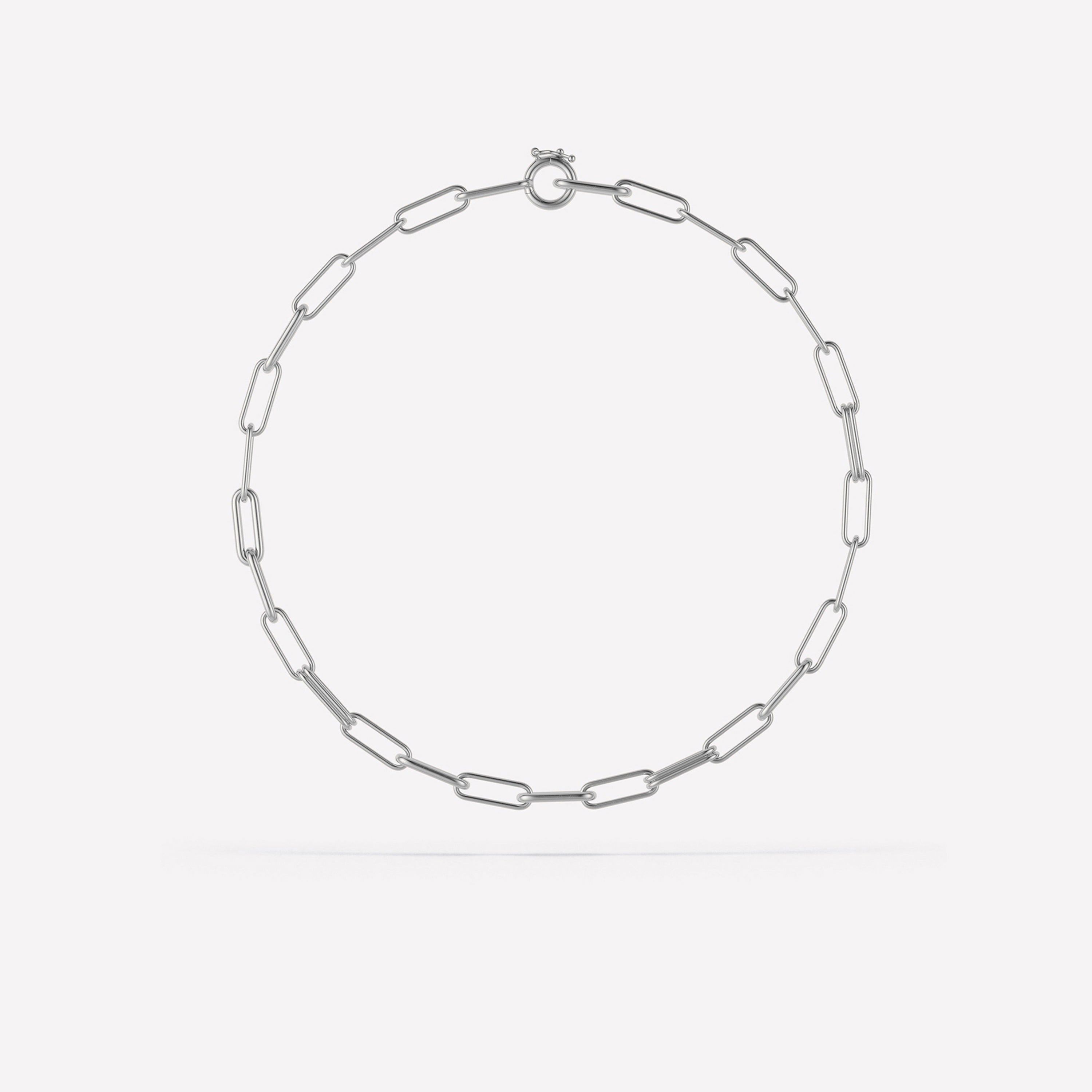 Louis Vuitton Chain Bracelet Engraved Monogram Silver