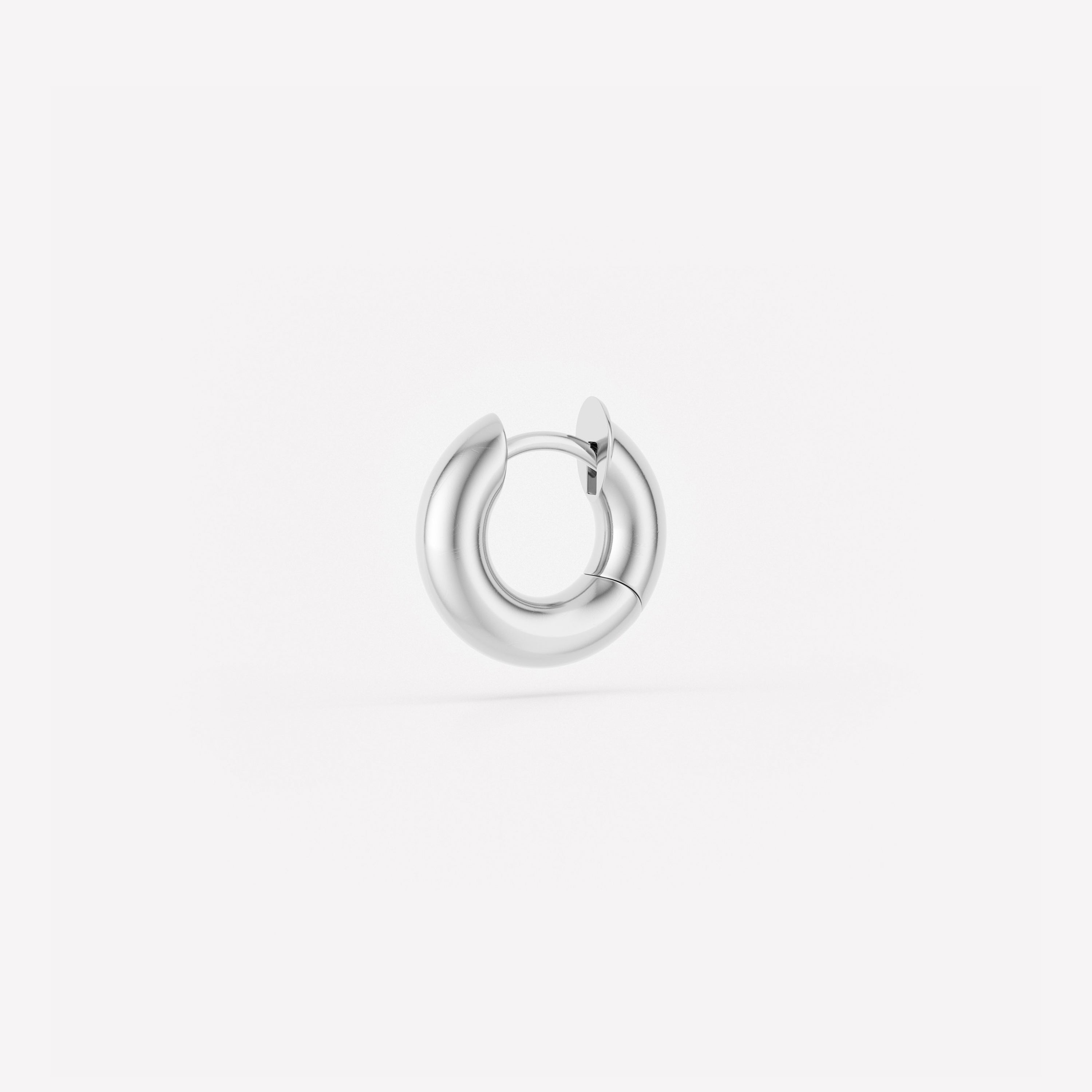 Mini Chunky Silver Hoop Earrings The ICONIC