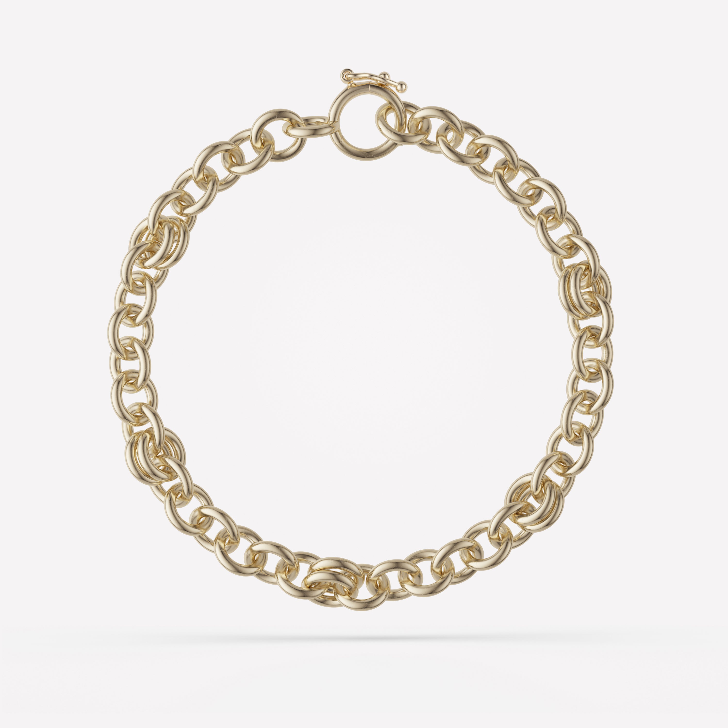 SPINELLI KILCOLLIN Elliptical Gold Chain Bracelet for Men
