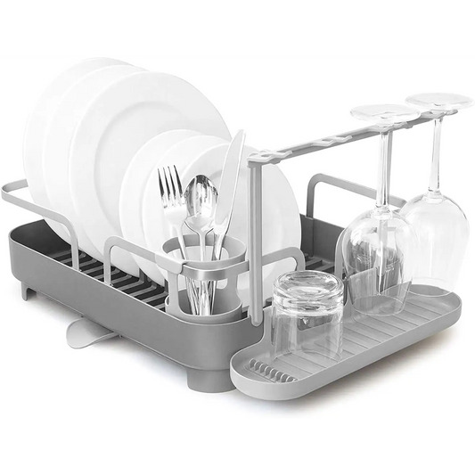 New Opened Umbra UDry Mini Dish Rack and Drying Mat (Charcoal) 24x18