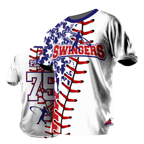 Bomb Squad White/Red - Softball – Big League Shirts