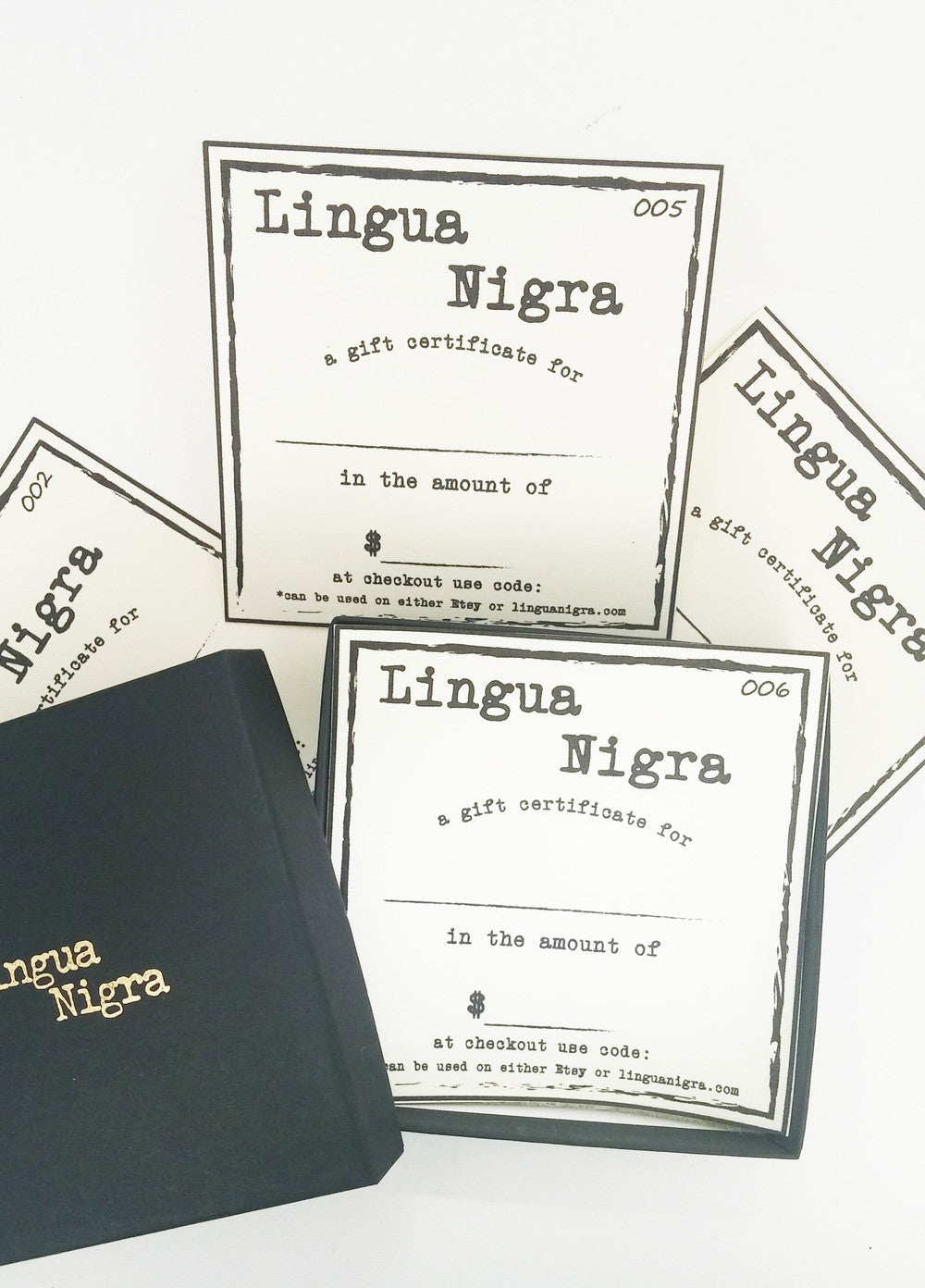 Lingua Nigra Gift Certificate