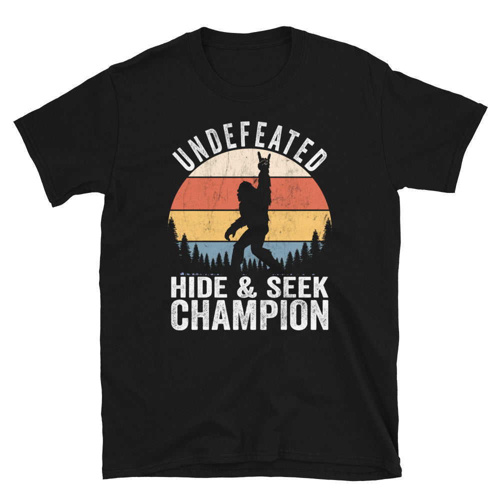 Vintage Distressed Sasquatch Undefeated Hide & Seek Champion Unisex T-Shirt