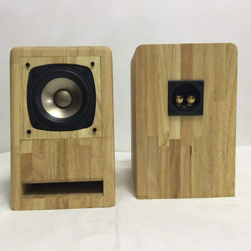 IWISTAO HIFI 4 inches full range  Labyrinth Speaker cabinet oak wood finished1