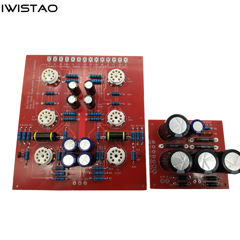 IWISTAO EL84 パラレル シングルエンド パワーアンプ 空の PCB アンプと電源ボード AN OTO 回路 HIFI オーディオ DIY F