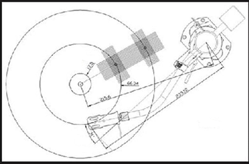 9-inch pivot S-bend  tonearm