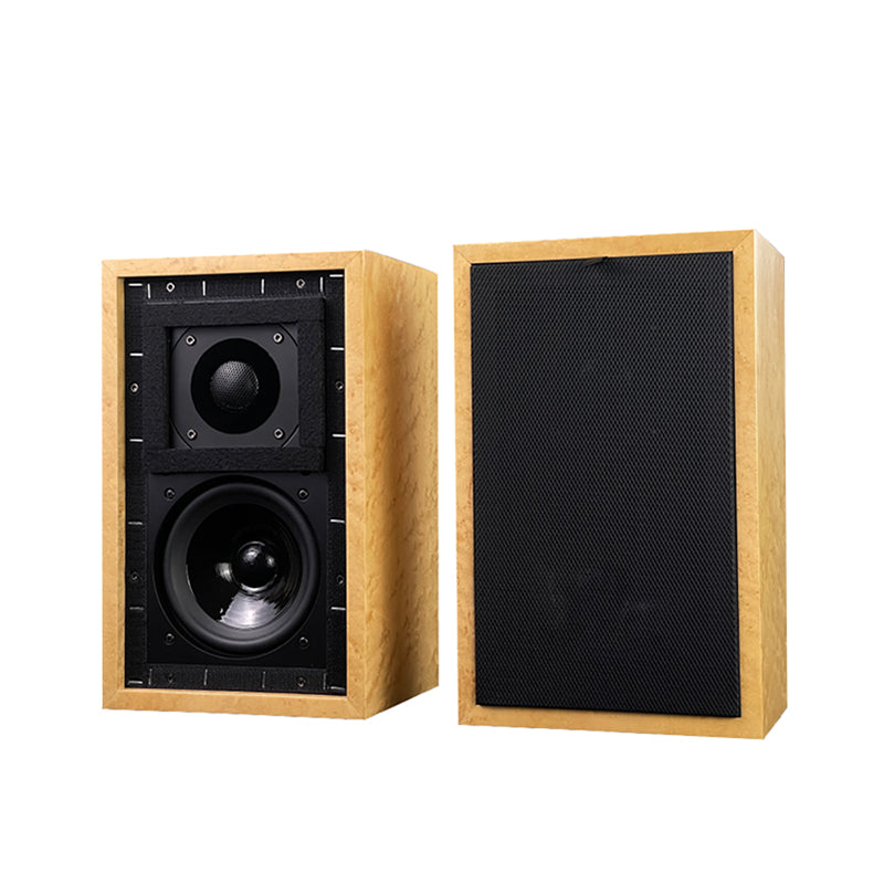 IWISTAO HIFI 2 Ways 5 Inches LS3/5A Speaker 8 Ohm Birch Multilayer Board Speaker Enclosure Tree burl