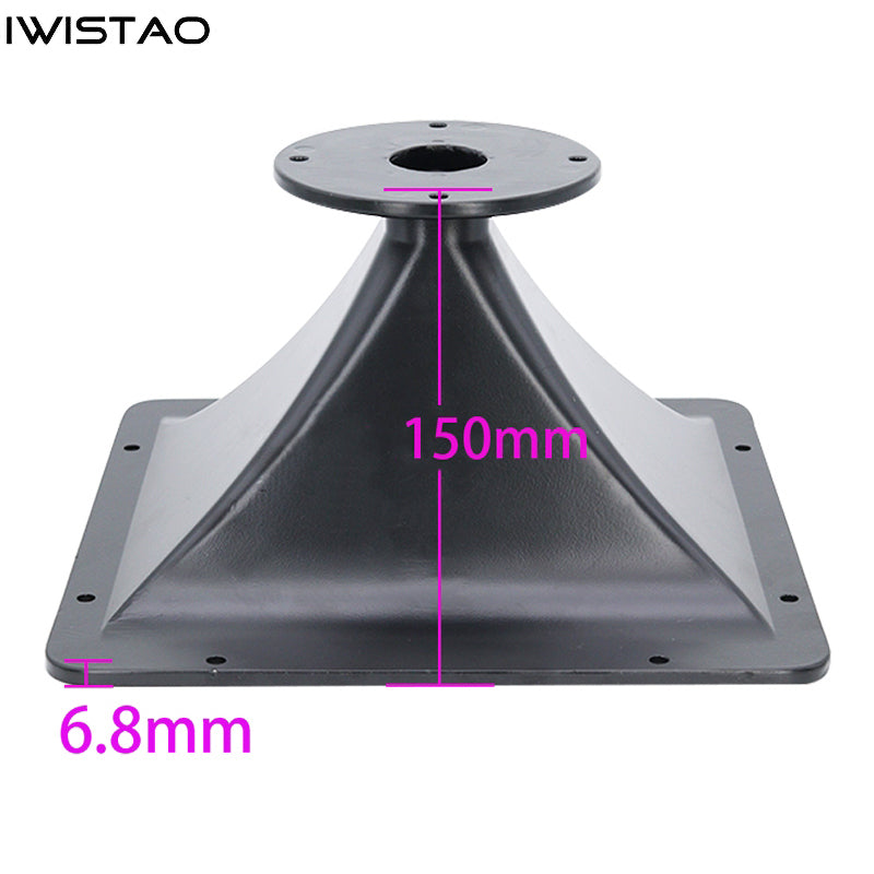 IWISTAO Cast Aluminum Alloy Tweeter Horn Shell 7 Inch Wide1 Inch Throat Hole 3