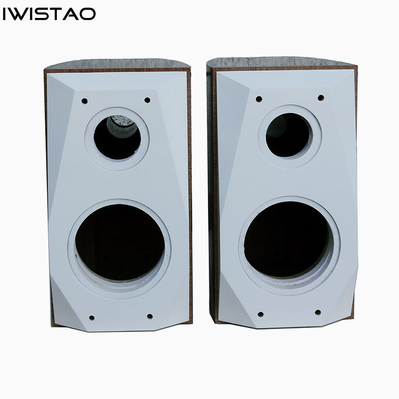 IWISTAO 6.5  Inch 2 Way Empty Speaker Cabinet 18L 1 Pair Drum Shape 18mm High-density Fiberboard Black Solid Veneer Inverted HIFI DIY