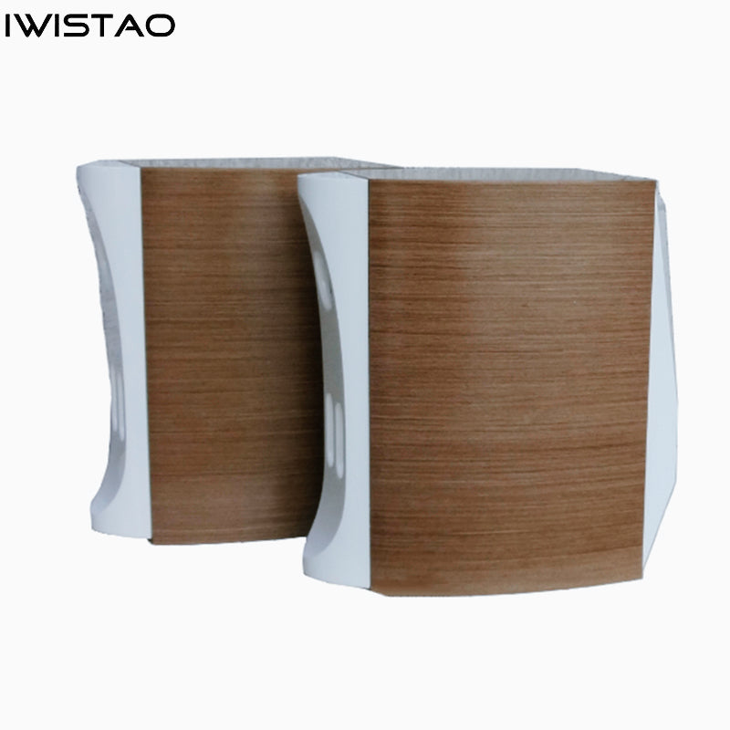 IWISTAO 6.5  Inch 2 Way Empty Speaker Cabinet 18L 1 Pair Drum Shape 18mm High-density Fiberboard Black Solid Veneer Inverted HIFI DIY Side