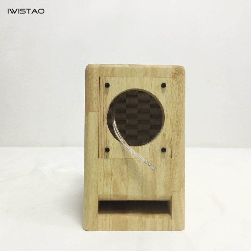 IWISTAO 2 x 25W HIFI 3 Inches Full Range Speaker 4 Ohms 78Hz-19.5KHz 88dB Max Oak Labyrinth Speakers