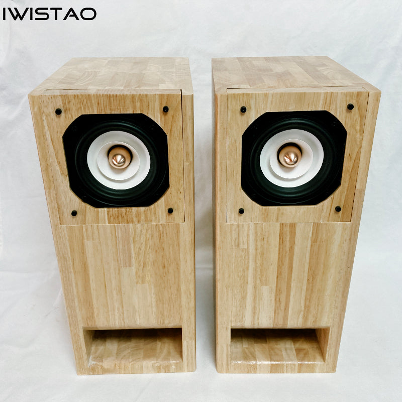 IWISTAO HIFI 4 Inches Full Range Speaker Labyrinth Solid Wood 1 Pair Finished 1