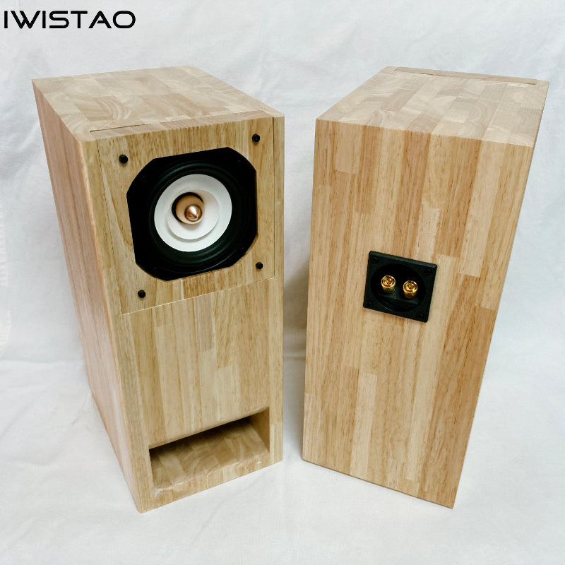 IWISTAO HIFI 4 Inches Full Range Speaker Labyrinth Solid Wood 1 Pair Finished 2