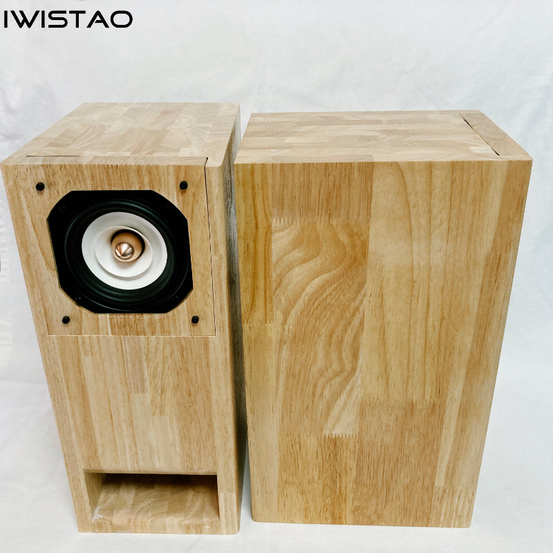 IWISTAO HIFI 4 Inches Full Range Speaker Labyrinth Solid Wood 1 Pair Finished 4