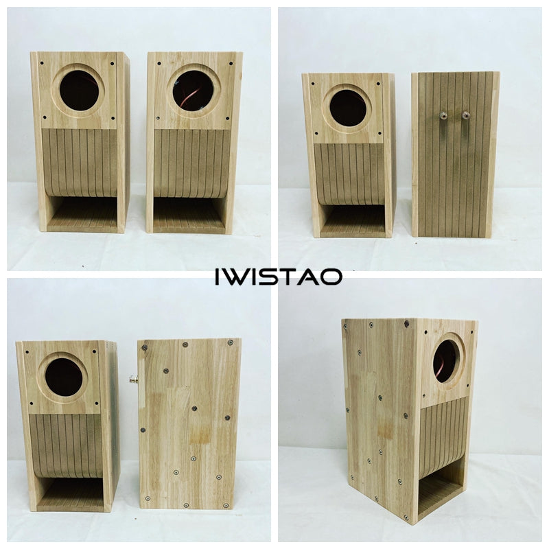 IWISTAO HIFI 4~6 Inches Full Range Speaker Empty Cabinet Kits 1 Pair MDF Labyrinth Structure