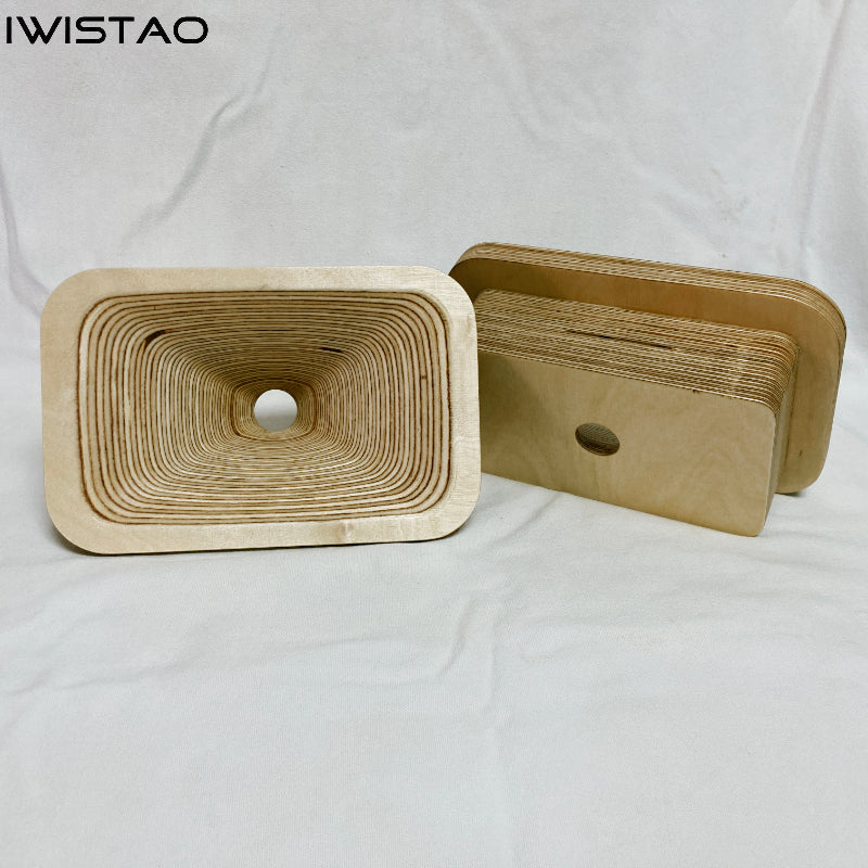 IWISTAO 1 Inch Throat Empty Speaker Horn Rectangle Horn Wide 230MM 1 Pair Birch Multilayer Board HIFI Audio DIY 1