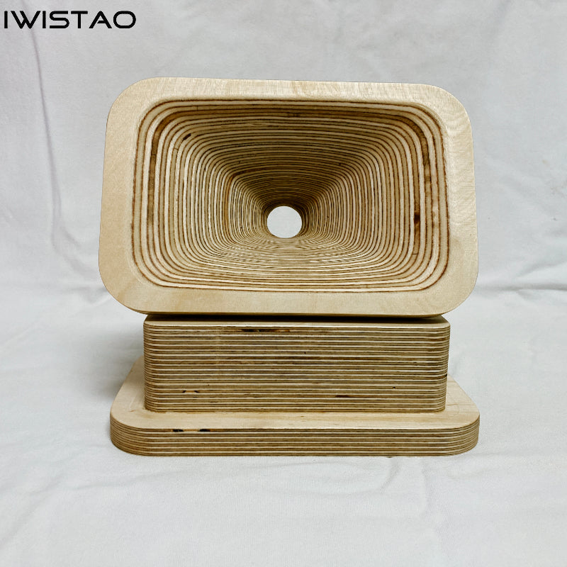 IWISTAO 1 Inch Throat Empty Speaker Horn Rectangle Horn Wide 230MM 1 Pair Birch Multilayer Board HIFI Audio DIY 2