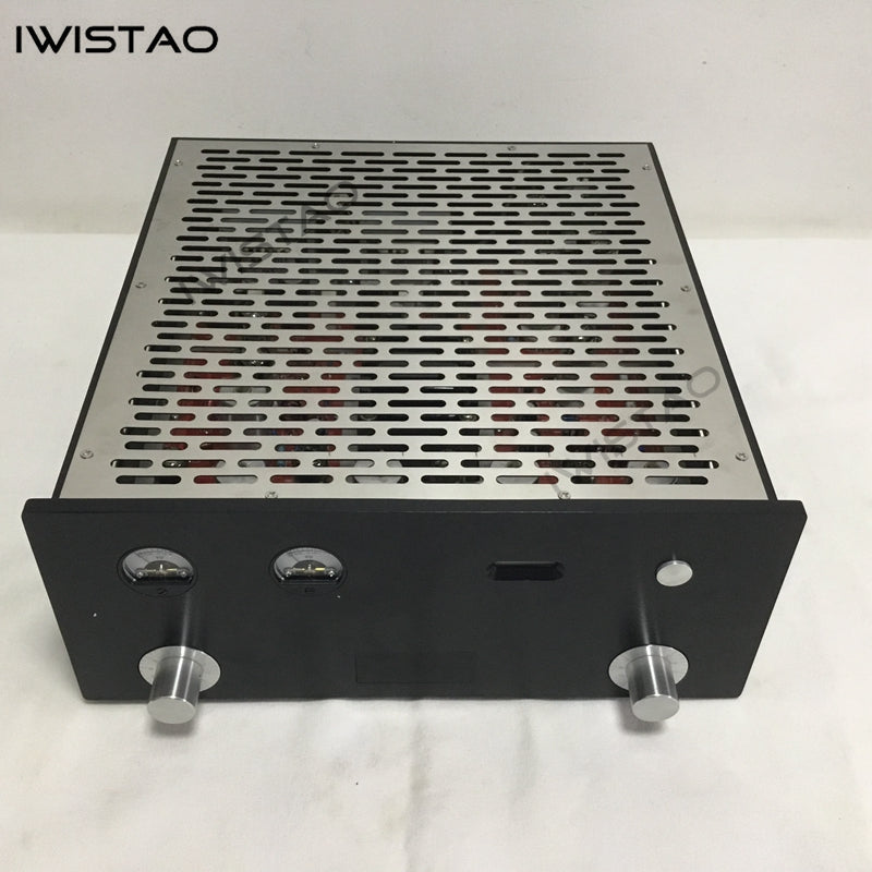 IWISTAO Tube FM Stereo Radio Power Amp 6P1 2x3.5W Whole Metal Chassis High Sensitivity 110V