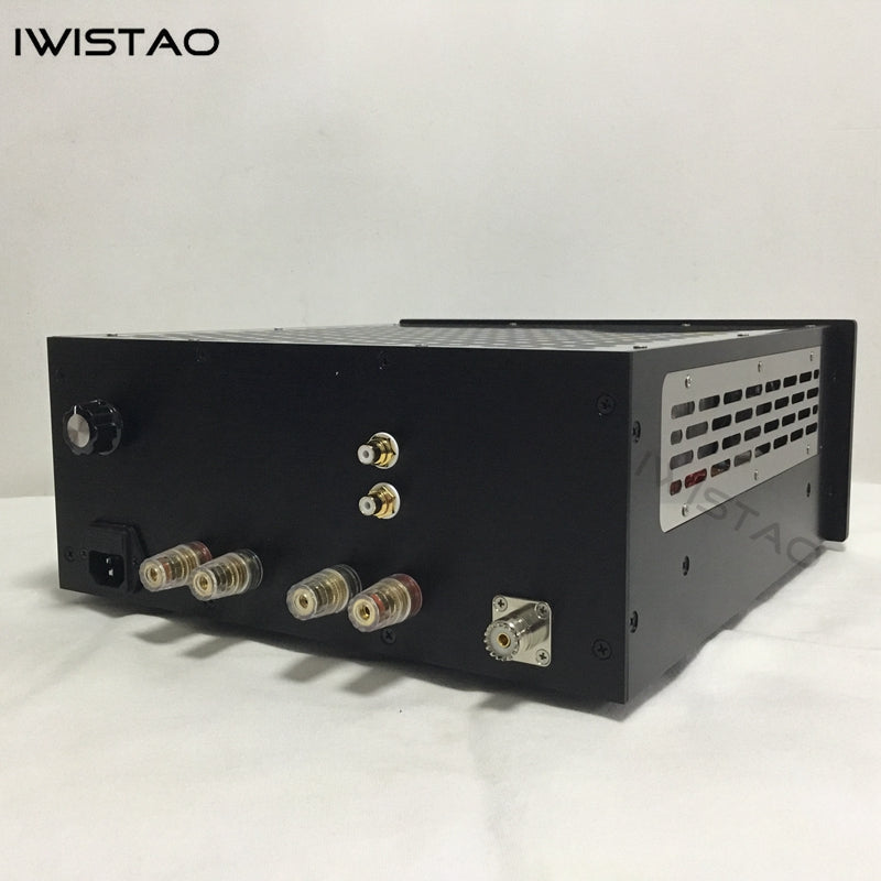 IWISTAO Tube FM Stereo Radio Power Amp 6P1 Metal Chassis High Sensitivity Black Casing 110V