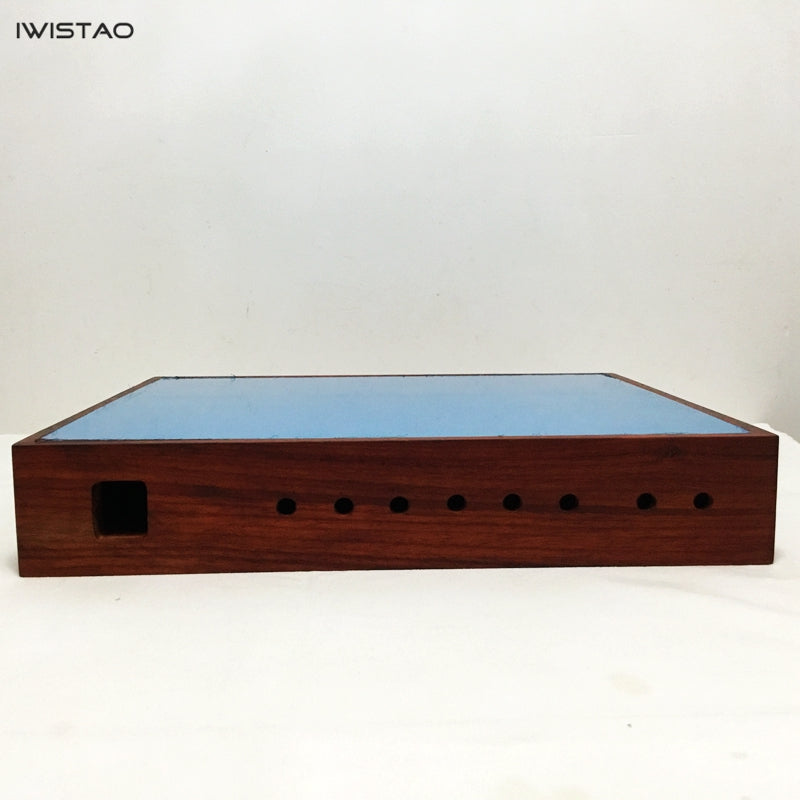 DIY Tube Amplifier Casing 400x340x70 with Luxury Red rosewood wooden cabinet housing and aluminum plates 400x340x70 HIFI Audio