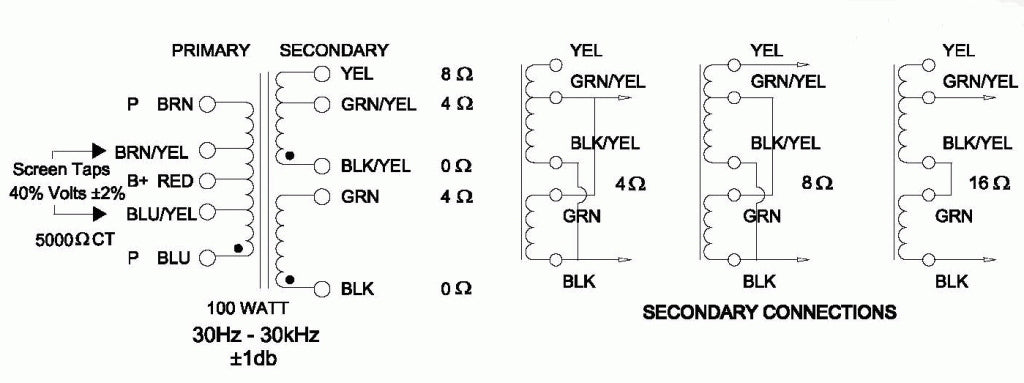 Wire connection Diagram of IWISTAO Pull-push output transformer