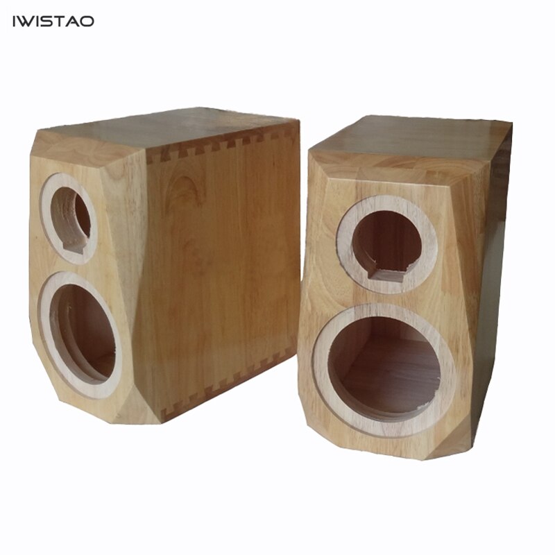 Iwistao Hifi 2 Way Bookshelf Solid Wood Empty Speaker Cabinet 1
