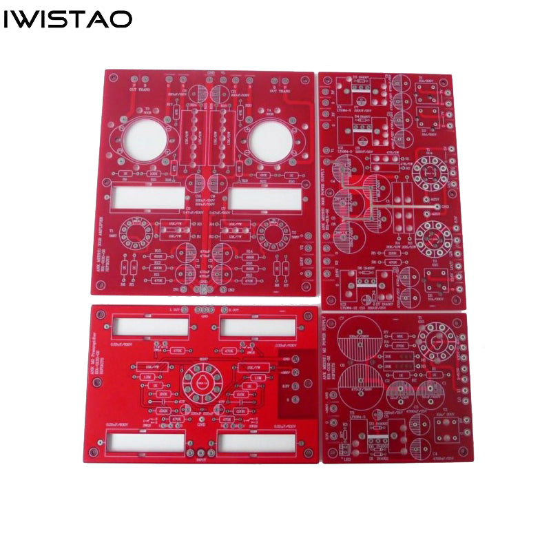 IWISTAO 300B 모노 블록 단일 종단 전력 증폭기 빈 PCB 4 PCS 보드 오디오 참고 MEI SHU AN300B HIFI 오디오 DIY 참조