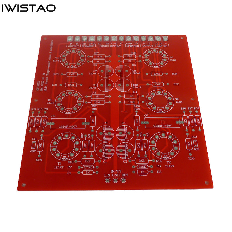 IWISTAO EL84 パラレルシングルエンドパワーアンプ 空の PCB アンプと電源ボード AN OTO 回路 HIFI オーディオ DIY アンプ