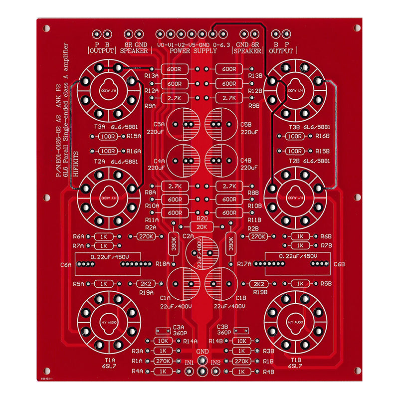 IWISTAO 6L6 Parallel Single-ended Power Amplifier Empty PCB Board AUDIO NOTE P2SE Circuit Amplifying Board