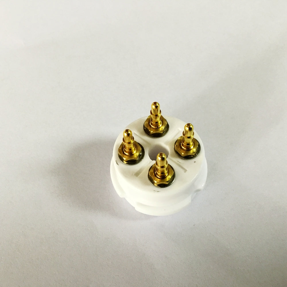 4-pin Gold Plated Vacuum Tube Socket Big Four Pins 2A3 5Z3 6A3 300A ...