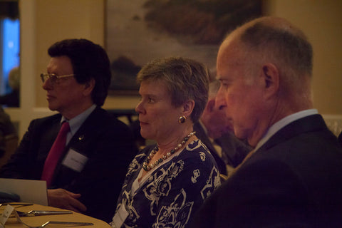 Photo of CNS Director Dr. William Potter, US Under Secretary of State Rose Gottemoeller, and California Governor Jerry Brown by Eduardo Fujii