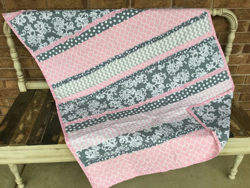 grey baby quilt