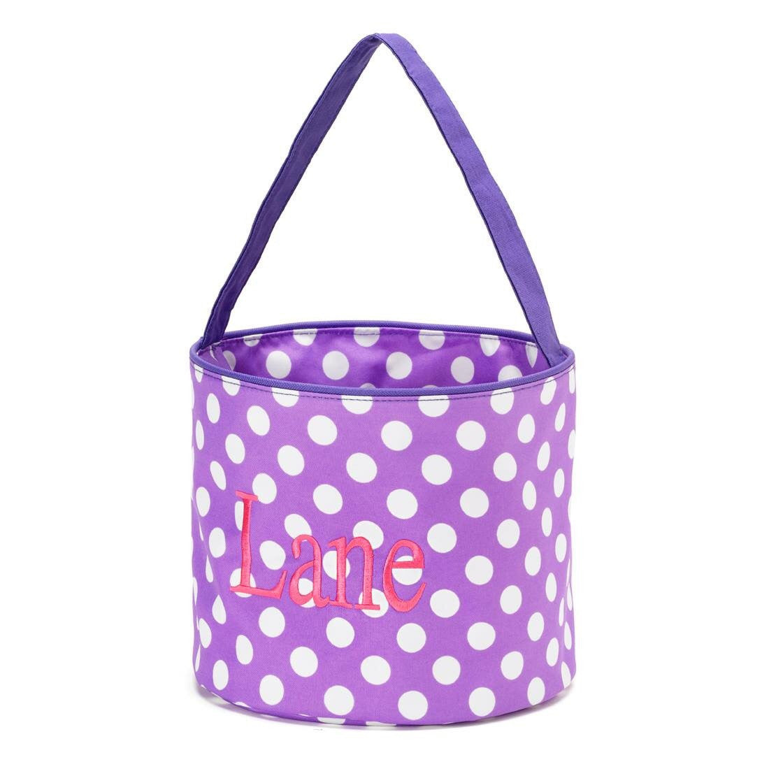 Wholesale Boutique Easter Bucket Purple Polka Dot - Bizzy Bee Quilts - Easter Baskets For Men