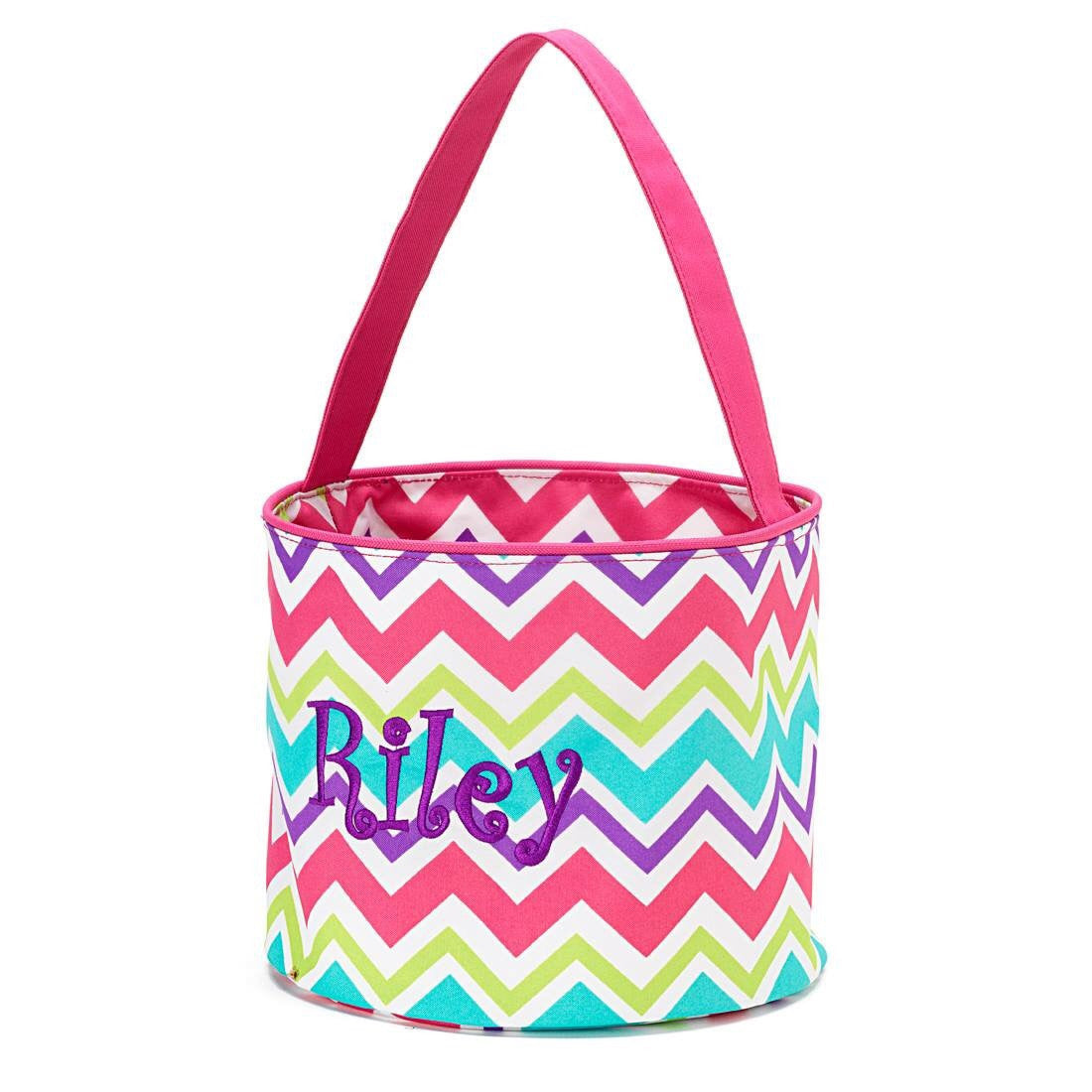 Wholesale Boutique Easter Bucket Multi Girl Chevron - Bizzy Bee Quilts - Easter Baskets For Men