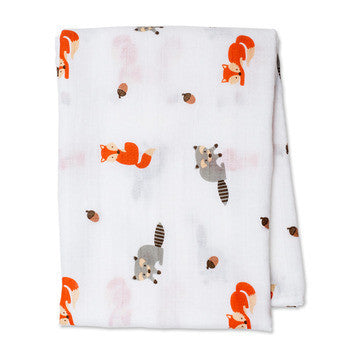 Lulujo Baby™ Aqua Hippo Muslin Cotton Swaddling Blanket by Mary Meyer ...